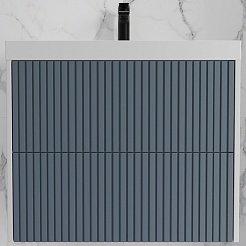 Style Line Тумба под раковину Стокгольм 70 подвесная графит софт – фотография-1